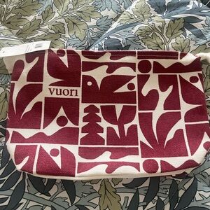 Vuori Red and Cream Cosmetic Bag